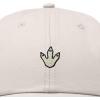 image:imageDALIX Dinosaur Track Footprint Embroidered Adjustable Cotton Twill Dad Hat for MenBeige