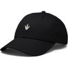 image:imageDALIX Dinosaur Track Footprint Embroidered Adjustable Cotton Twill Dad Hat for MenBlack