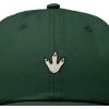 image:imageDALIX Dinosaur Track Footprint Embroidered Adjustable Cotton Twill Dad Hat for MenDark Green