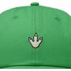 image:imageDALIX Dinosaur Track Footprint Embroidered Adjustable Cotton Twill Dad Hat for MenKelly Green