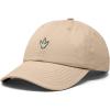 image:imageDALIX Dinosaur Track Footprint Embroidered Adjustable Cotton Twill Dad Hat for MenKhaki