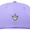 image:imageDALIX Dinosaur Track Footprint Embroidered Adjustable Cotton Twill Dad Hat for MenLavender