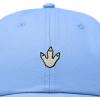 image:imageDALIX Dinosaur Track Footprint Embroidered Adjustable Cotton Twill Dad Hat for MenLight Blue