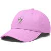 image:imageDALIX Dinosaur Track Footprint Embroidered Adjustable Cotton Twill Dad Hat for MenLight Pink