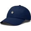 image:imageDALIX Dinosaur Track Footprint Embroidered Adjustable Cotton Twill Dad Hat for MenNavy Blue