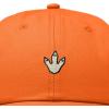 image:imageDALIX Dinosaur Track Footprint Embroidered Adjustable Cotton Twill Dad Hat for MenOrange