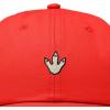 image:imageDALIX Dinosaur Track Footprint Embroidered Adjustable Cotton Twill Dad Hat for MenRed