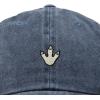 image:imageDALIX Dinosaur Track Footprint Embroidered Adjustable Cotton Twill Dad Hat for MenWashed Navy Blue