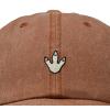 image:imageDALIX Dinosaur Track Footprint Embroidered Adjustable Cotton Twill Dad Hat for MenWashed Orange