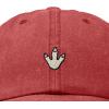 image:imageDALIX Dinosaur Track Footprint Embroidered Adjustable Cotton Twill Dad Hat for MenWashed Red