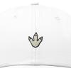 image:imageDALIX Dinosaur Track Footprint Embroidered Adjustable Cotton Twill Dad Hat for MenWhite