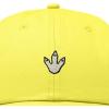 image:imageDALIX Dinosaur Track Footprint Embroidered Adjustable Cotton Twill Dad Hat for MenYellow