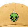 image:imageDALIX Duder Alien Embroidered Cotton Space UFO Outdoor Baseball Cap Dad Hat MensWashed Gold