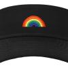 image:imageDALIX Rainbow Embroidered Visor Hat Adjustable Cotton Men Women ClassicBlack