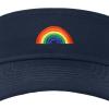 image:imageDALIX Rainbow Embroidered Visor Hat Adjustable Cotton Men Women ClassicNavy Blue