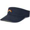 image:imageDALIX Rainbow Embroidered Visor Hat Adjustable Cotton Men Women ClassicNavy Blue