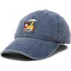 image:imageDALIX Train Cotton Dad Hat Adjustable Soft Baseball Cap MensWashed Navy Blue