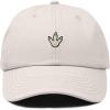 image:imageDALIX Dinosaur Track Footprint Embroidered Adjustable Cotton Twill Dad Hat for MenBeige