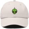 image:imageDALIX Duder Alien Embroidered Cotton Space UFO Outdoor Baseball Cap Dad Hat MensBeige