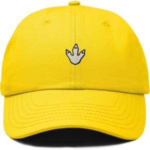 image:imageDALIX Dinosaur Track Footprint Embroidered Adjustable Cotton Twill Dad Hat for MenGold
