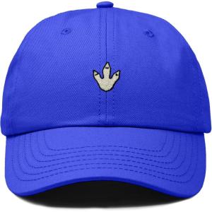 image:imageDALIX Dinosaur Track Footprint Embroidered Adjustable Cotton Twill Dad Hat for MenRoyal Blue