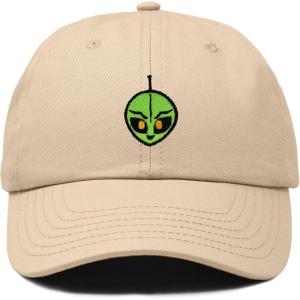 image:imageDALIX Duder Alien Embroidered Cotton Space UFO Outdoor Baseball Cap Dad Hat MensKhaki