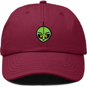 image:imageDALIX Duder Alien Embroidered Cotton Space UFO Outdoor Baseball Cap Dad Hat MensMaroon