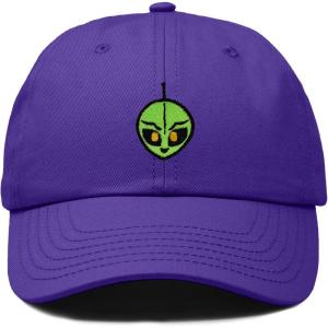 image:imageDALIX Duder Alien Embroidered Cotton Space UFO Outdoor Baseball Cap Dad Hat MensPurple
