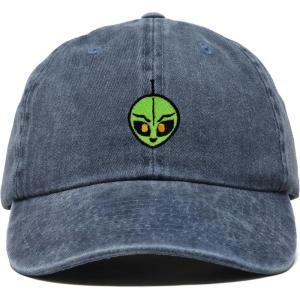 image:imageDALIX Duder Alien Embroidered Cotton Space UFO Outdoor Baseball Cap Dad Hat MensWashed Navy Blue