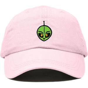 image:imageDALIX Duder Alien Embroidered Cotton Space UFO Outdoor Baseball Cap Dad Hat MensWashed Pink
