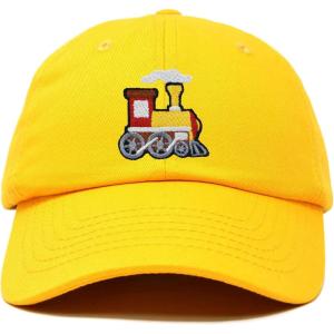 image:imageDALIX Train Cotton Dad Hat Adjustable Soft Baseball Cap MensGold