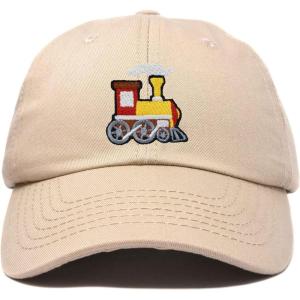 image:imageDALIX Train Cotton Dad Hat Adjustable Soft Baseball Cap MensKhaki