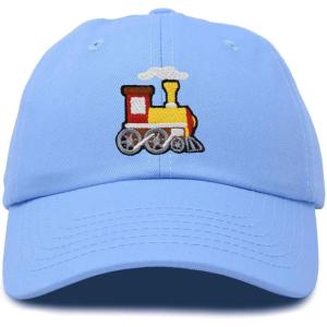 image:imageDALIX Train Cotton Dad Hat Adjustable Soft Baseball Cap MensLight Blue