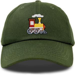image:imageDALIX Train Cotton Dad Hat Adjustable Soft Baseball Cap MensOlive