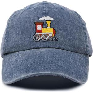 image:imageDALIX Train Cotton Dad Hat Adjustable Soft Baseball Cap MensWashed Navy Blue