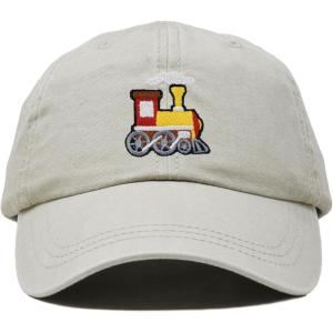 image:imageDALIX Train Cotton Dad Hat Adjustable Soft Baseball Cap MensWashed Stone White
