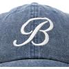 image:imageDALIX Initial Hat Letter B Blue Vintage Womens Baseball Cap Monogram Embroidered