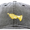 image:imageDALIX Brass Trumpet Ball Cap Embroidered HatWashed Black