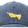 image:imageDALIX Brass Trumpet Ball Cap Embroidered HatWashed Navy Blue