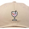 image:imageDALIX Spritz Cocktail Embroidered Cap Cotton Baseball Cute Cool Dad Hat WomensKhaki