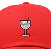 image:imageDALIX Spritz Cocktail Embroidered Cap Cotton Baseball Cute Cool Dad Hat WomensRed