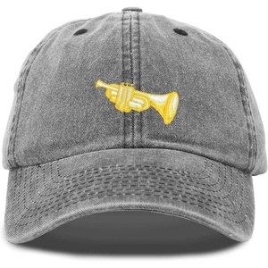 image:imageDALIX Brass Trumpet Ball Cap Embroidered HatWashed Black