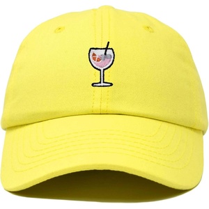 image:imageDALIX Spritz Cocktail Embroidered Cap Cotton Baseball Cute Cool Dad Hat WomensYellow