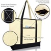 image:imageBeautiful Seahorse Womens Embroidered Tote Bag Natural CanvasBlack