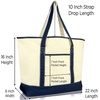image:imageBeautiful Seahorse Womens Embroidered Tote Bag Natural CanvasNavy Blue