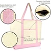 image:imageBeautiful Seahorse Womens Embroidered Tote Bag Natural CanvasPink
