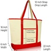image:imageBeautiful Seahorse Womens Embroidered Tote Bag Natural CanvasRed