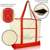 image:imageBeautiful Seahorse Womens Embroidered Tote Bag Natural CanvasRed