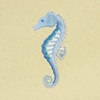 image:imageBeautiful Seahorse Womens Embroidered Tote Bag Natural CanvasRed