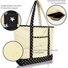 image:imageDALIX Initial Tote Bag Personalized Monogram Black Zippered Top Letter  FBlack Star